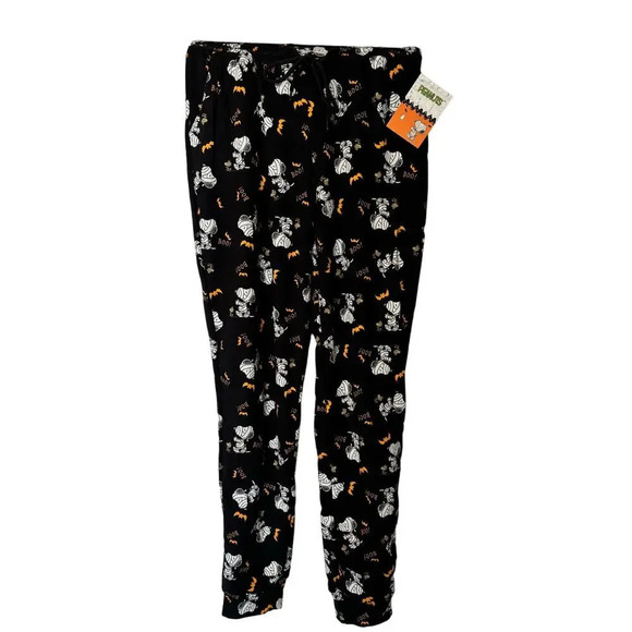 Snoopy and Woodstock mummy Halloween drawstring pajama pants with pockets size L - Picture 7 of 13